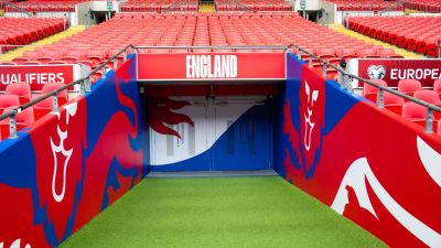 Il tunnel dei giocatori al Wembley Stadium