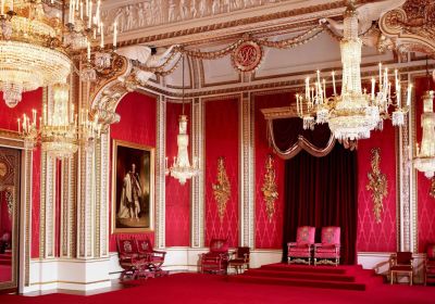 La sala del trono a Buckingham Palace